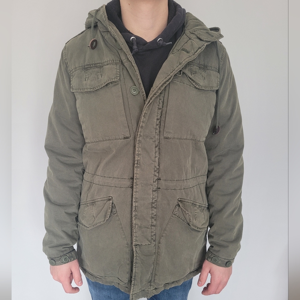 Heavyweight Military Green Express Coat